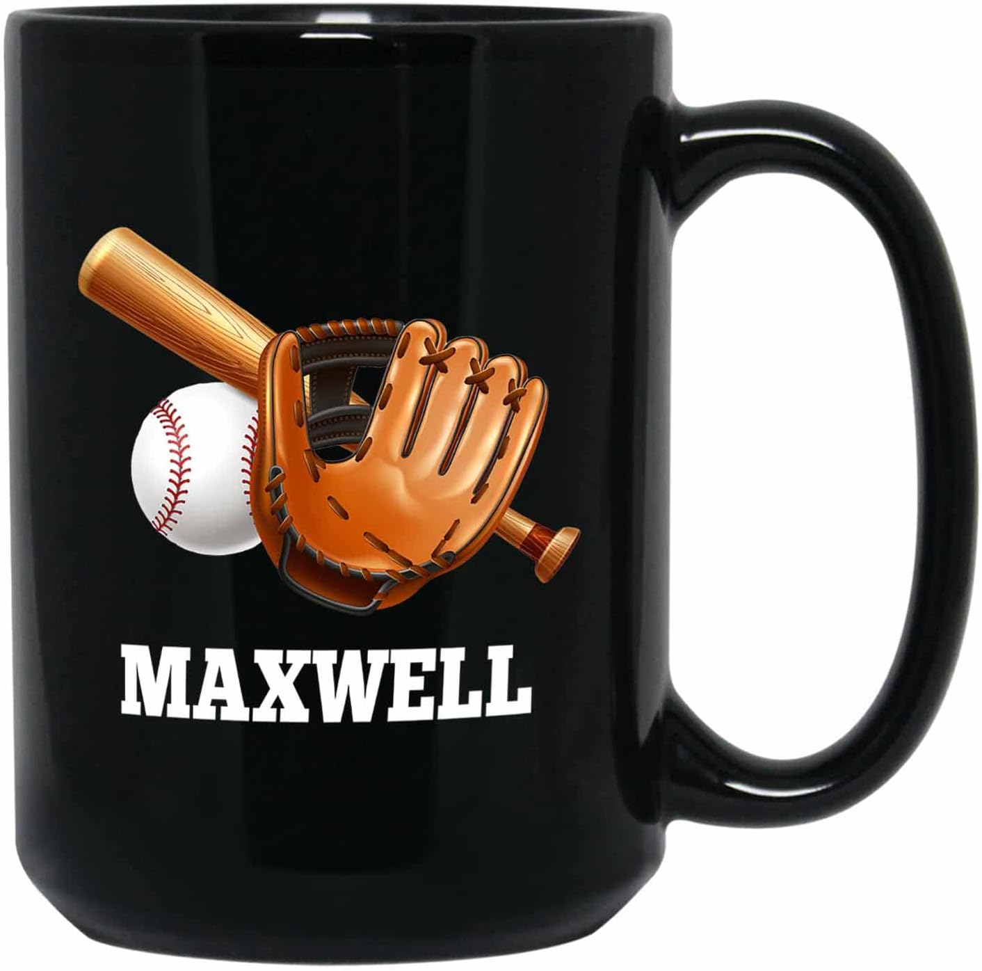 Personalized Baseball Player Coffee Mugs & Cups - Choose Player's Name, Customized Sport Black Ceramic Mugs 11 Oz & 15 Oz, Travel Mug Gifts For Men, Women & Coach