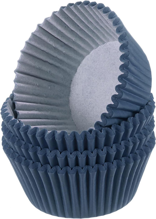 HARFINGTON 100 Count Cupcake Liners Dark Blue Cupcake Cups Standard Size Muffins Liners Papers Baking Cups Wrappers Greaseproof for Party Wedding Birthday