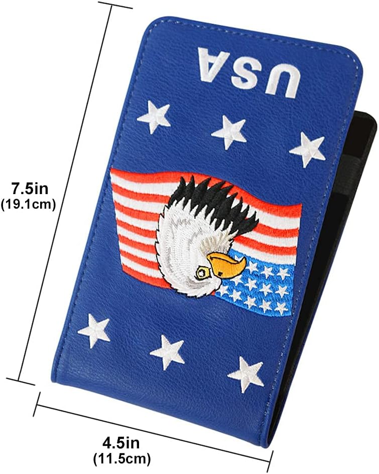 Golf Scorecard Holder Yardage Book Cover with Golf Ball Marker and A Free Pencil 4.5 × 7.5 inches Multi-Color