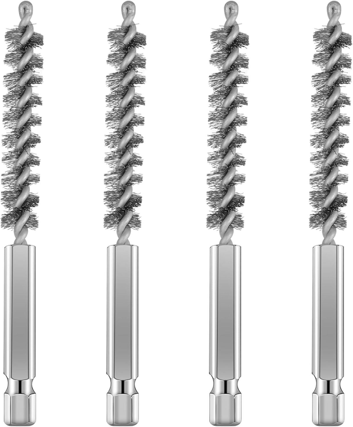 4 Pcs Golf Club Hosel Brush Head Hosel Brush Stainless Steel Golf Shaft Ferrules Bore Wire Brushes Electric Drill Cleaning Tool for Wood and Iron