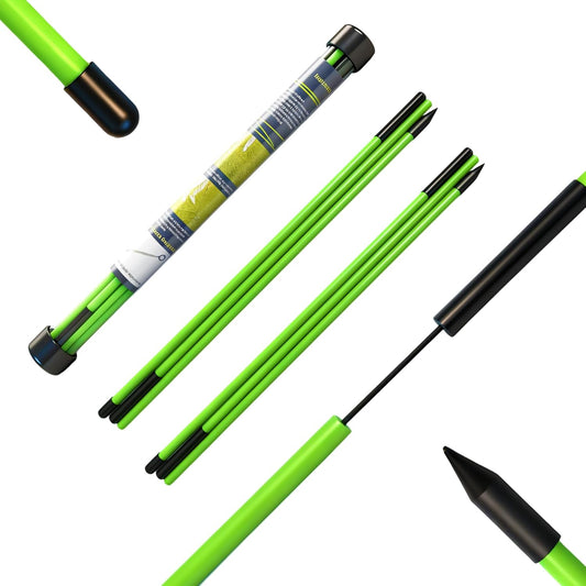 Golf Alignment Sticks, 2 Pack Upgraded 49" Collapsible Alignment Stick Golf Practice Rods Aid for Aiming, Putting, Swing Trainer, Posture Corrector with Tube Case, Golf Training Equipment