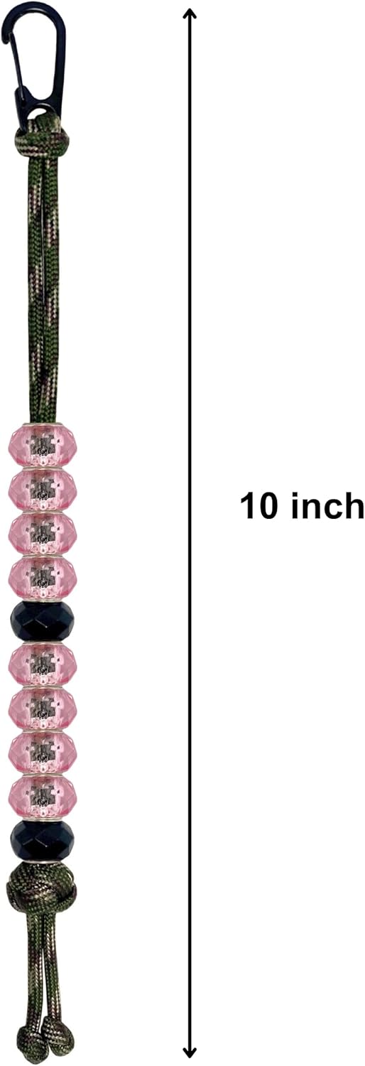 LAMIBEE Golf Beads Count Stroke Score Counter, Durable 550 lbs Paracord String with 10 Beads, Easy Scorekeeping, Hand-Braided with Clip