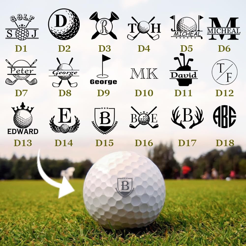 callie Personalized Monogram Golf Ball Stamp - Customized Golf Marker with Initial Name, Golf Accessories Gifts for Men, Dad, Husband, Golfers