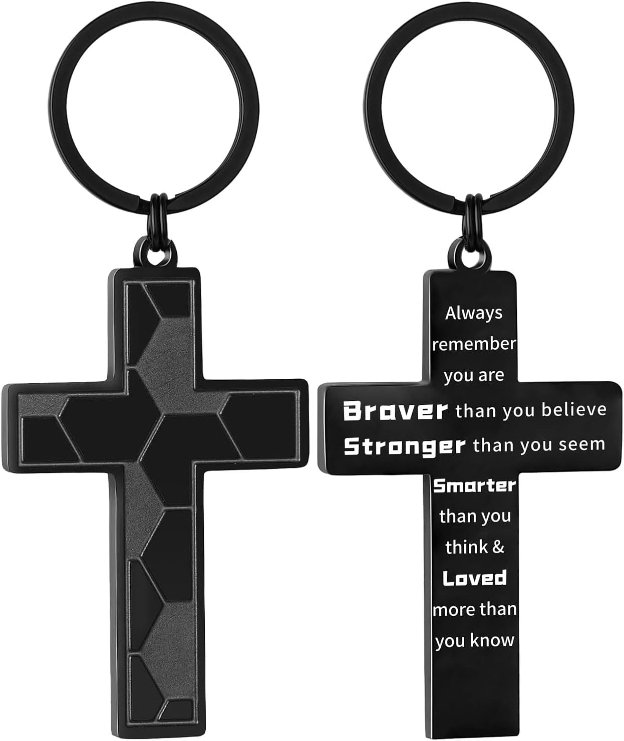 Football/Baseball/Soccer/Basketball Cross Keychains for Men First Communion Baptism Confirmation,Mens Gifts