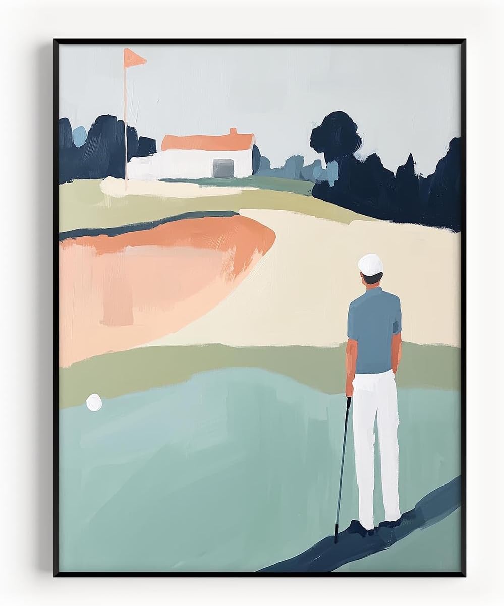 Golf Impressionist Art Print Posters - Premium Giclee Fine Art Prints - Sporty and Sophisticated Home Decor Posters, Golfer Art Prints for Home and Office Decor - Vintage Aesthetic, Ready to Frame