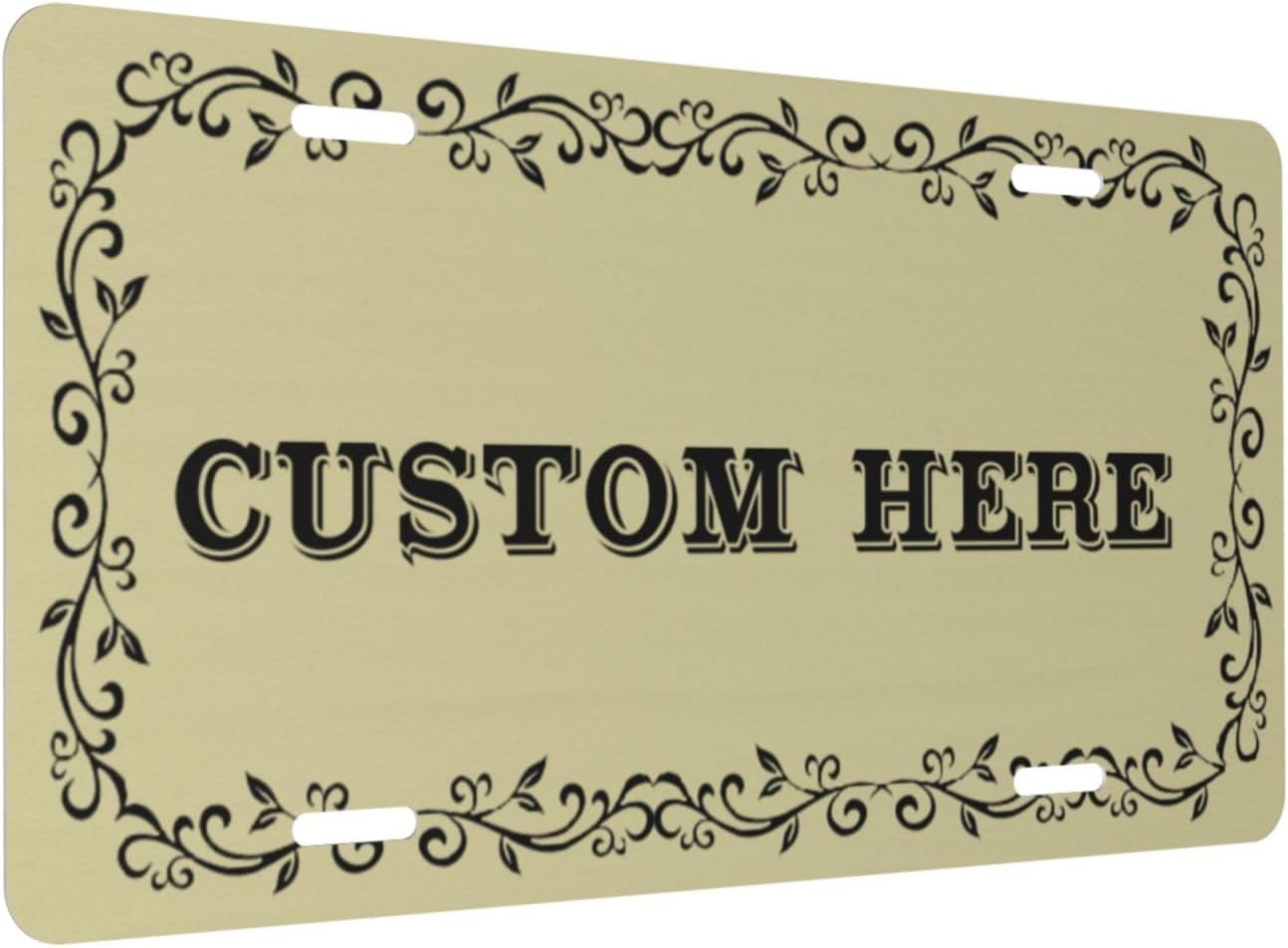 Custom Personalized Text Image Photo Design Customized Tag Aluminum License Plates for Front of Car 6x12 Inch-2
