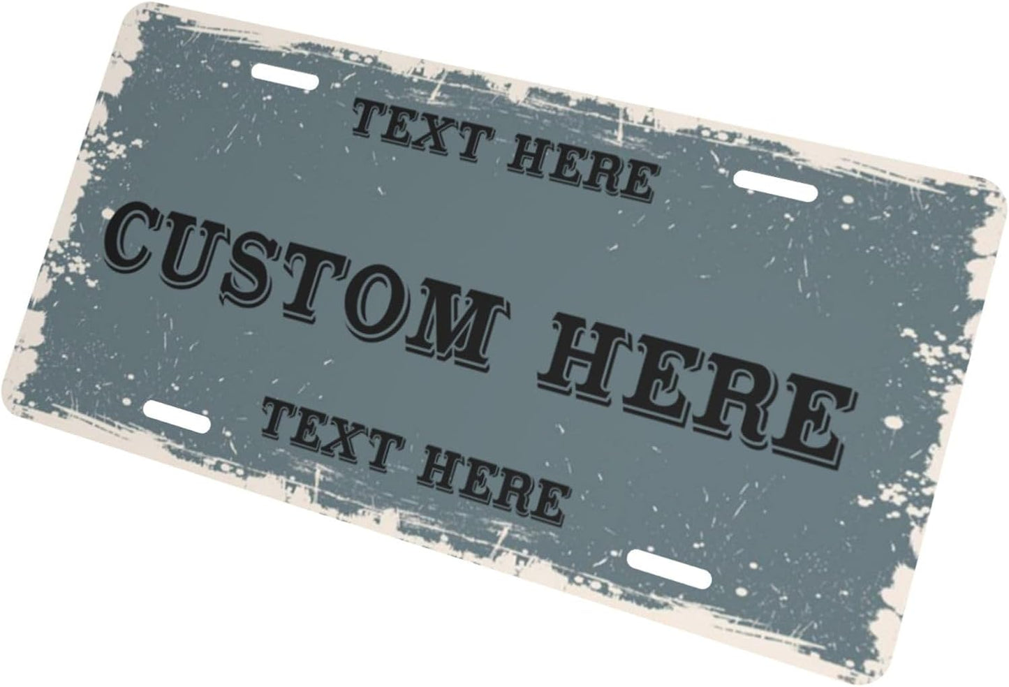 Custom Personalized Text Image Photo Design Customized Tag Aluminum License Plates for Front of Car 6x12 Inch-25