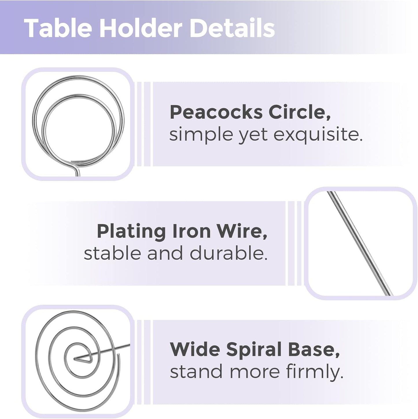 Table Number Holders 10Pcs - 8.75 inch Place Card Holder Tall Table Number Stands for Wedding Party Graduation Reception Restaurant Home Centerpiece Decorations Office Memo (Silver)