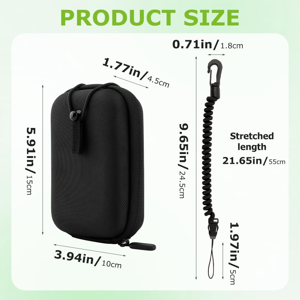 Golf Rangefinder Case, Rangefinder Hard Shell Case Compatible with Tectectec, Includes Elasticity Ropes, Universal Range Finder Carry Bag for Most Rangefinders