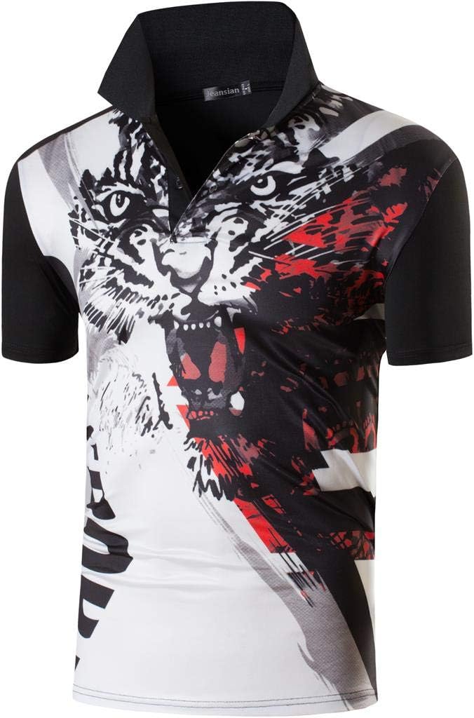 jeansian Men's Sport Outdoor Quick Dry Fit Short Sleeves Polo Tee Shirt Tshirt T-Shirt Tops Golf Tennis Bowling LSL195