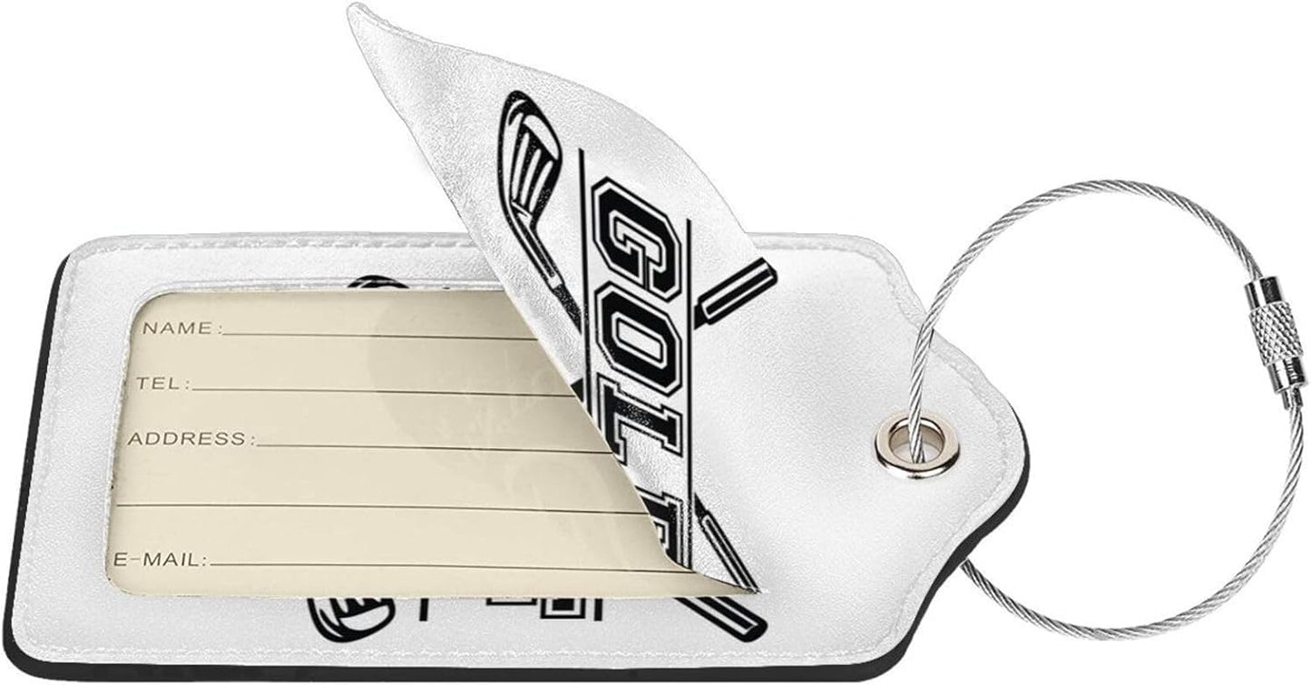 2 Pcs Golf Club Labels Luggage Tags for Suitcases, Golfer Decorations Tags Birthday Gifts for Men Women, Personalized Outdoor Travel Sport Gift