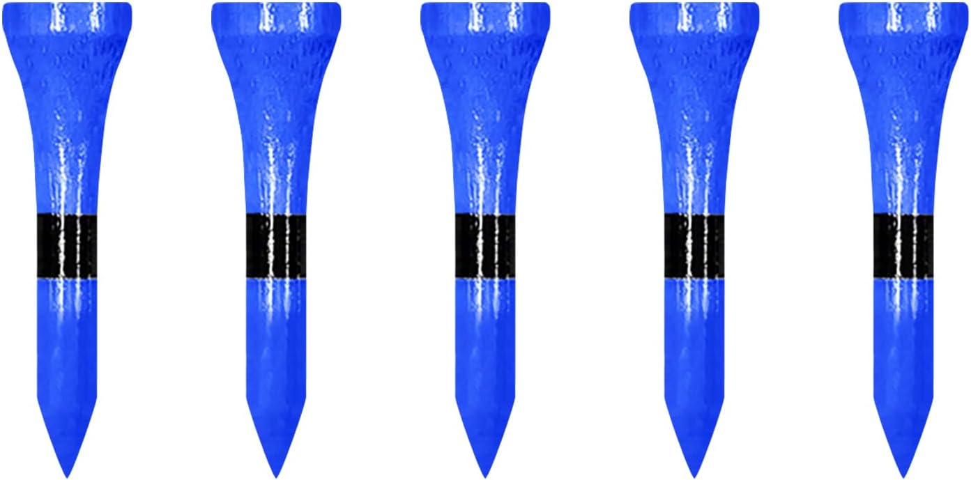 Wooden Golf Tees 3-1/4", 2-3/4", 2-1/8", 1-1/2" Available, 100 Count (Natural Color, White, Black, Blue, Red, Green, Yellow, Pink, Orange)