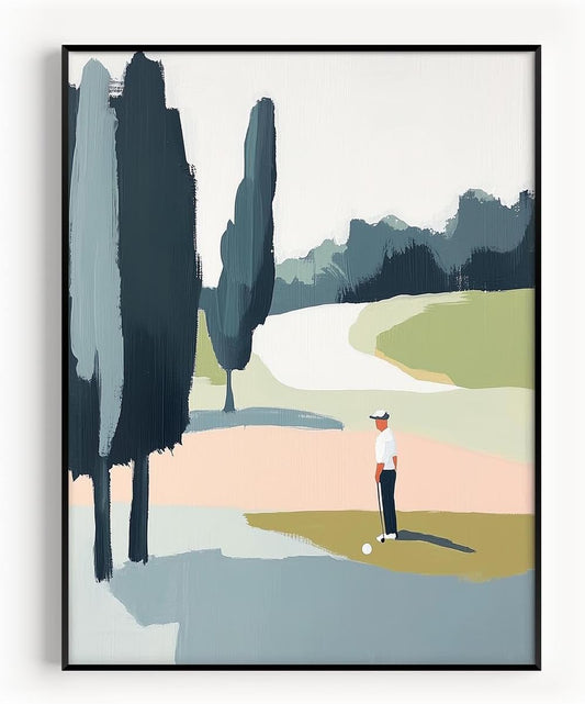 Golf Impressionist Art Print Posters - Premium Giclee Fine Art Prints - Sporty and Sophisticated Home Decor Posters, Golfer Art Prints for Home and Office Decor - Vintage Aesthetic, Ready to Frame