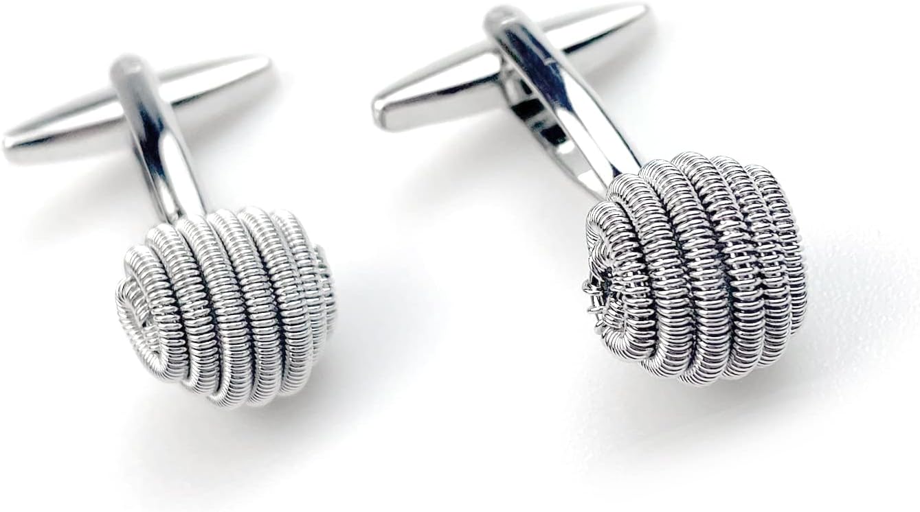 S&W Wedding Cufflinks for Men Cuffs with Gift Box Business for Tuxedo Shirts