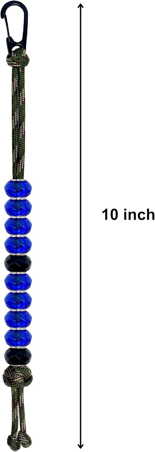 LAMIBEE Golf Beads Count Stroke Score Counter, Durable 550 lbs Paracord String with 10 Beads, Easy Scorekeeping, Hand-Braided with Clip