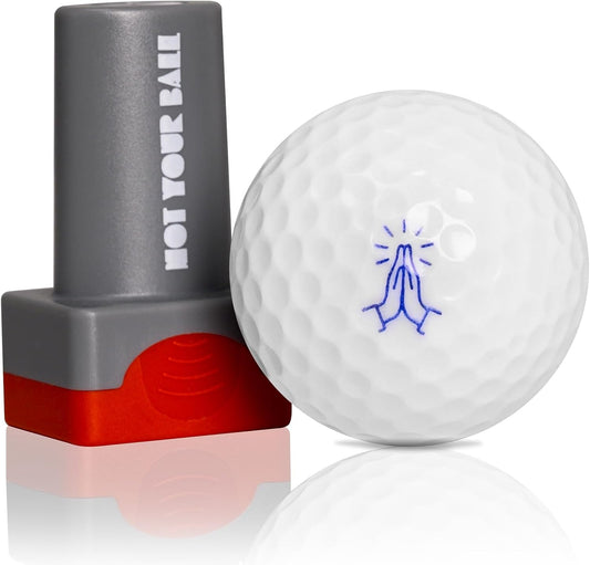 QUBI Golf Ball Stamp, Golf Ball Stamper, Self-Inking Golf Ball Stamp Marker to Identify Golf Balls, Golf Gift Golf Accessories for Men and Women Golfers