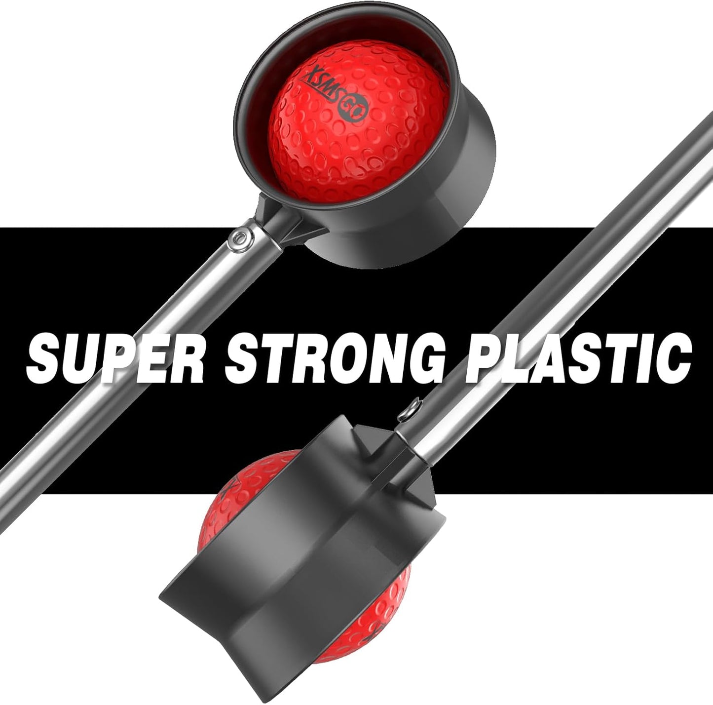 9Ft/12Ft Telescopic Stainless Steel Golf Ball Retriever for Water, High Durability Double Sided Golf Ball Picker Upper, Men's and Women's Golf Accessories Gifts.