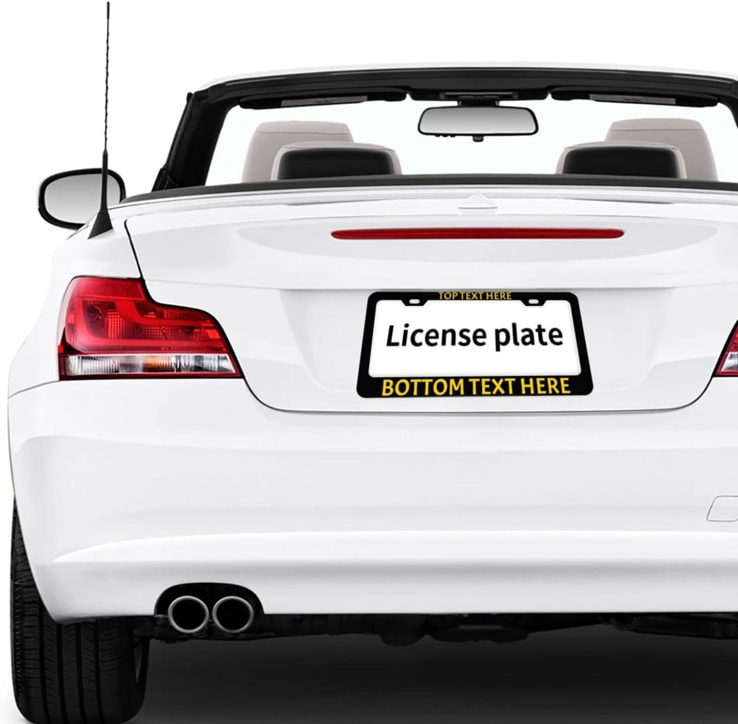 2 Pack Custom Personalized License Plate Frame Customized Car Tag Frames for Women Men with Screw Caps,12"x6",2 Holes