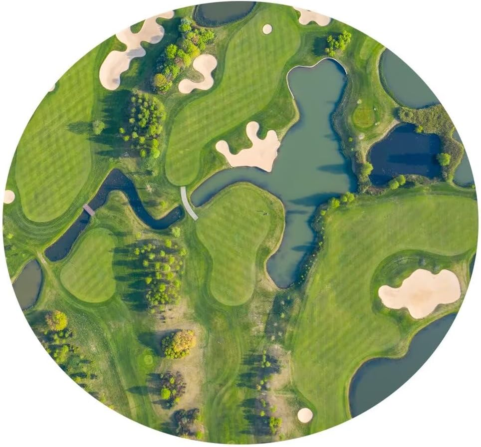 Golf Course Wall Art for Living Room Bedroom Bathroom Home Decorations Fairway Golf Course Picture Poster Canvas Prints Modern Framed Artwork Ready to Hang(12''H x 16''W)