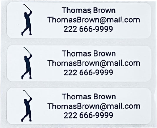 ZbZcYmt Name Stickers Tag Golf Club Labels Personalized Customized Labels 2”x0.5” Valet Labels for Golf Club ID Tags Waterproof Oil-Proof Z3