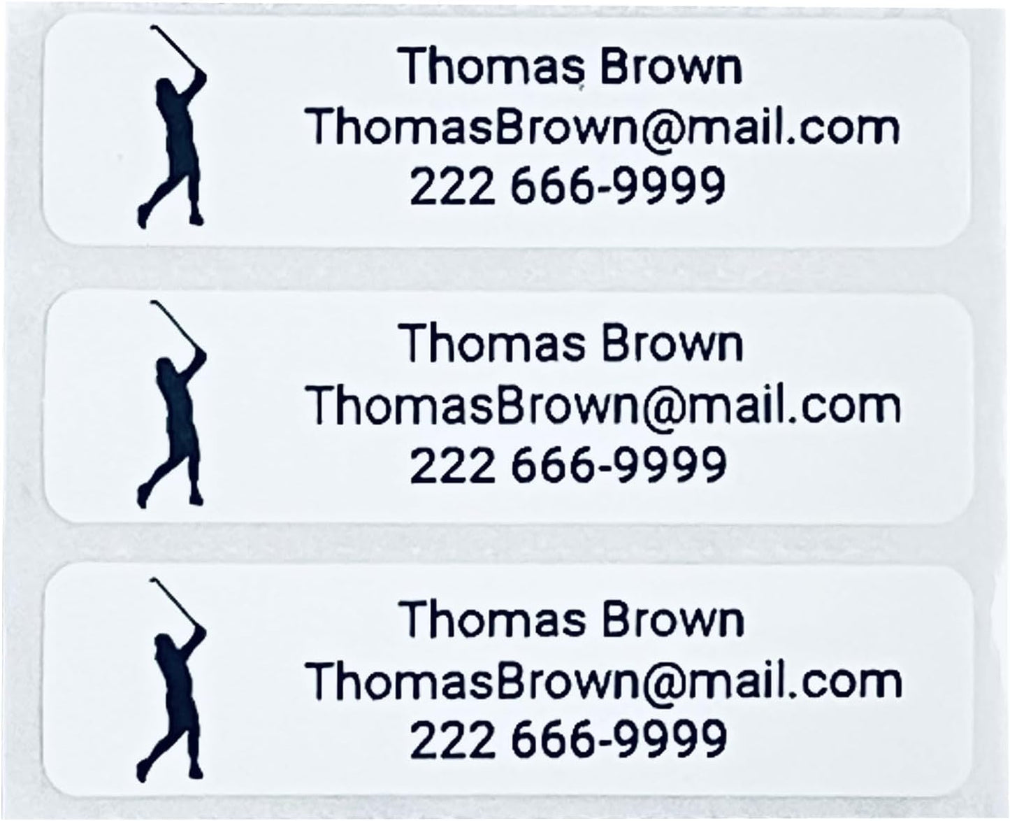 ZbZcYmt Name Stickers Tag Golf Club Labels Personalized Customized Labels 2”x0.5” Valet Labels for Golf Club ID Tags Waterproof Oil-Proof Z0