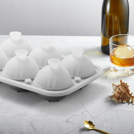 Nax Caki 3D Volleyball Ice Cube Tray, Large Volleyball Silicone Fun Shapes Whiskey Ice Mold with Funnel for Cocktails, Bourbon,Brandy, Whiskey Gifts for Men