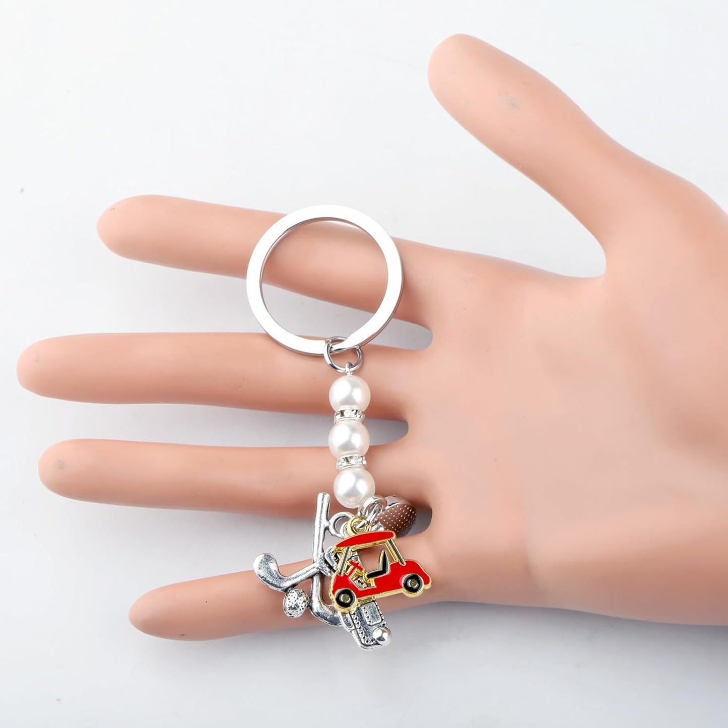 BEKECH Golf Charms Keychain Purse Charms Key Ring Golfers Players Coaches Athletes Sports Golfing Jewelry Golf Lover Gifts