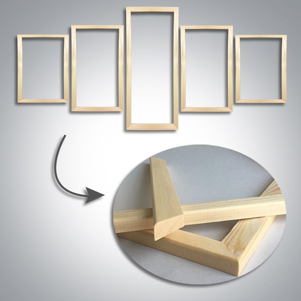 5 Piece American Golf Wall Art Pinehurst No.2 Course Canvas United States North Carolina Wall Art Wall Decor Wall Decor Green Golf Course Poster for Home Office Decor Ready to Hang - 50"W x 24"H