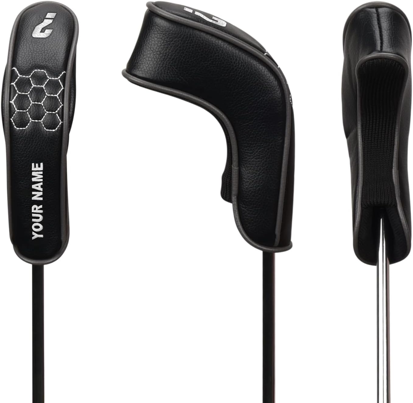 mytag 8PCS Golf Hybrid Iron Covers Set, Knit Hybrid Head Covers, Fits Cobra T Rail, Cleveland Launcher, Wilson Launch Pad, Tour Edge Hot Launch - Customizable