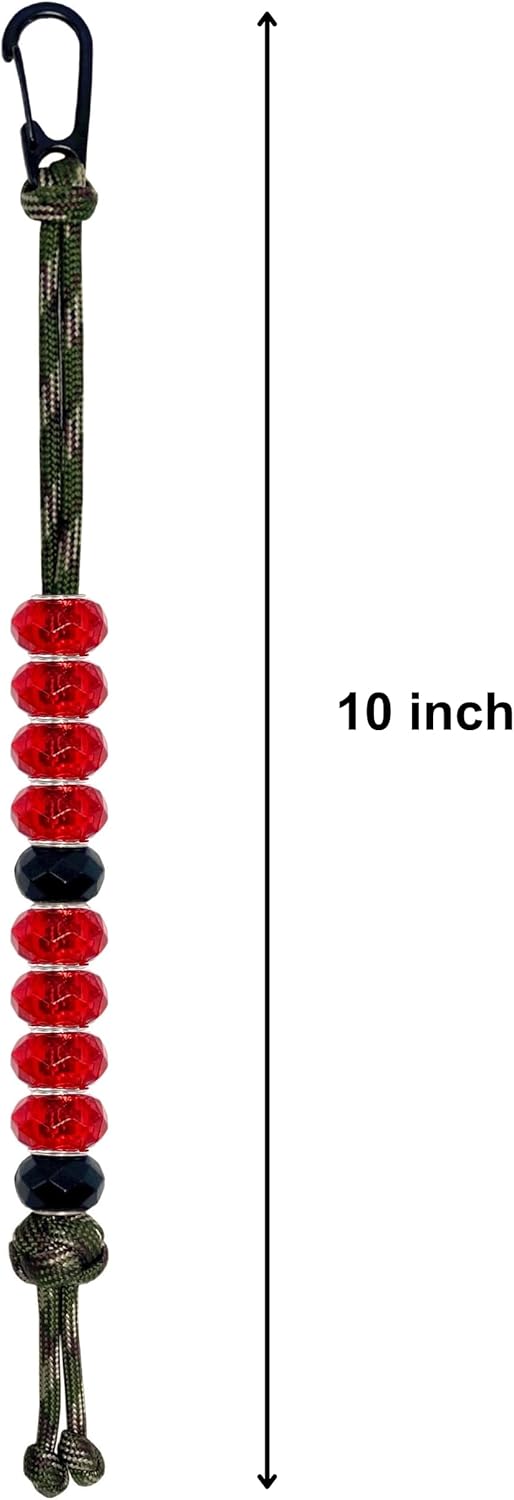 LAMIBEE Golf Beads Count Stroke Score Counter, Durable 550 lbs Paracord String with 10 Beads, Easy Scorekeeping, Hand-Braided with Clip