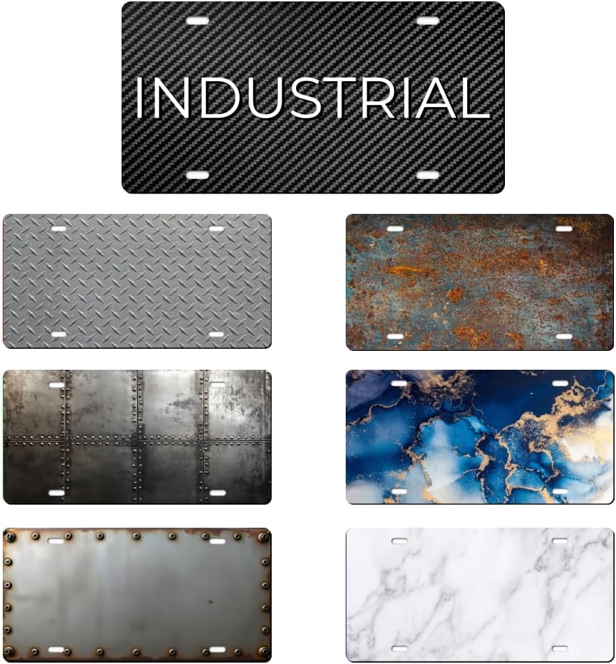 Personalized Custom Vanity License Plate for Cars & Trucks - Decorative Novelty Auto Accessory for Garage, Bar, or Home Display - Upload Your Logo for Your Business (Industrial)