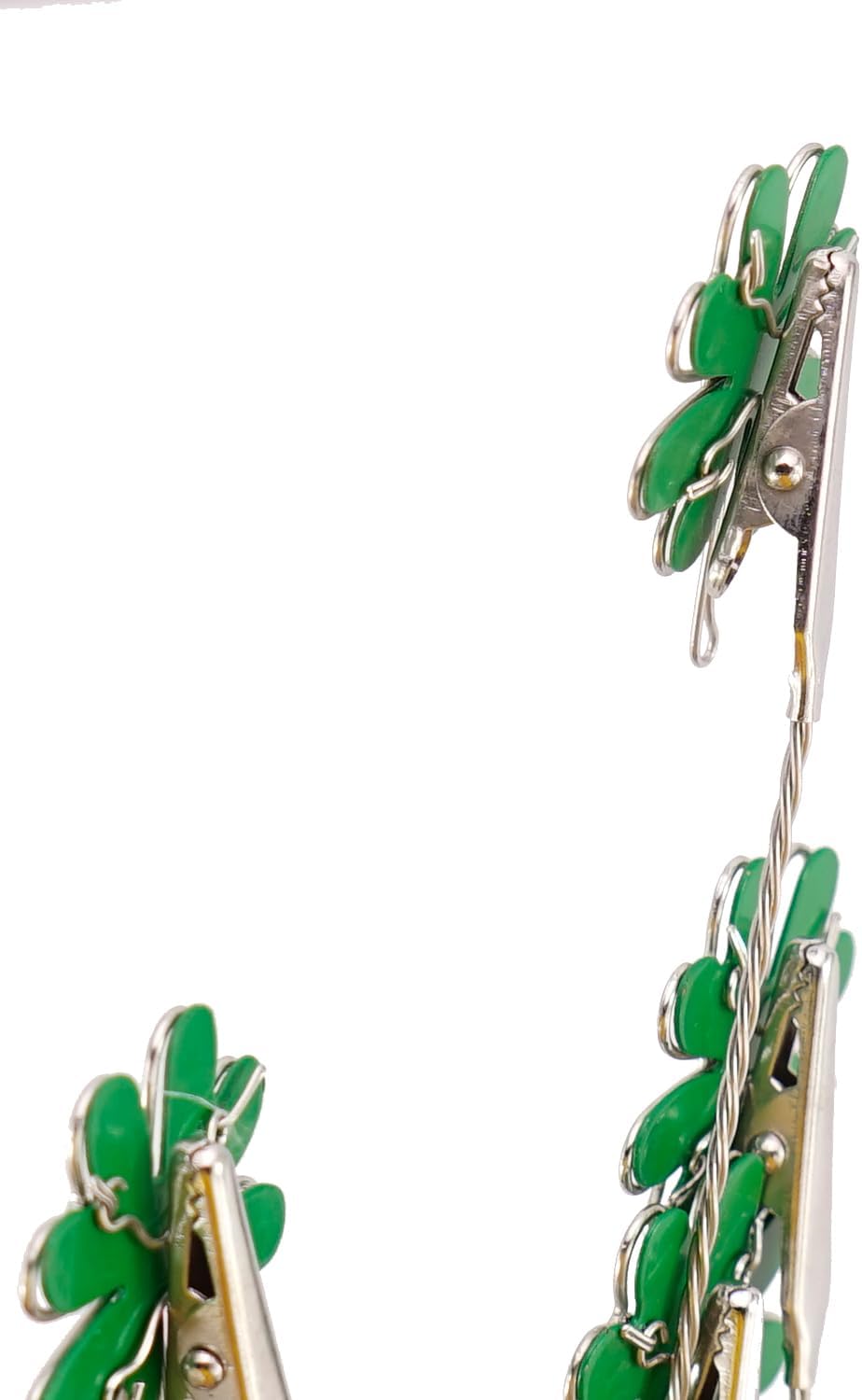 8-Branch Family Tree Picture Frame Holder, Card Photo Clips Holder Desk Stand for Memo Paper Note Photo Christmas Wedding Card Display (Green Clover)