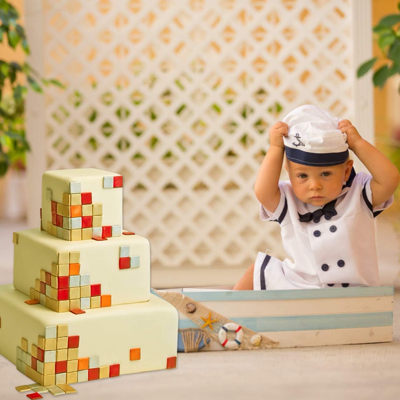 Mity Rain Square Cookie Cutter - Geometric Multicutter-Square Cake Fondant Cutter - 3 Size, Biscuit Cutters, Creative Cake Decorating