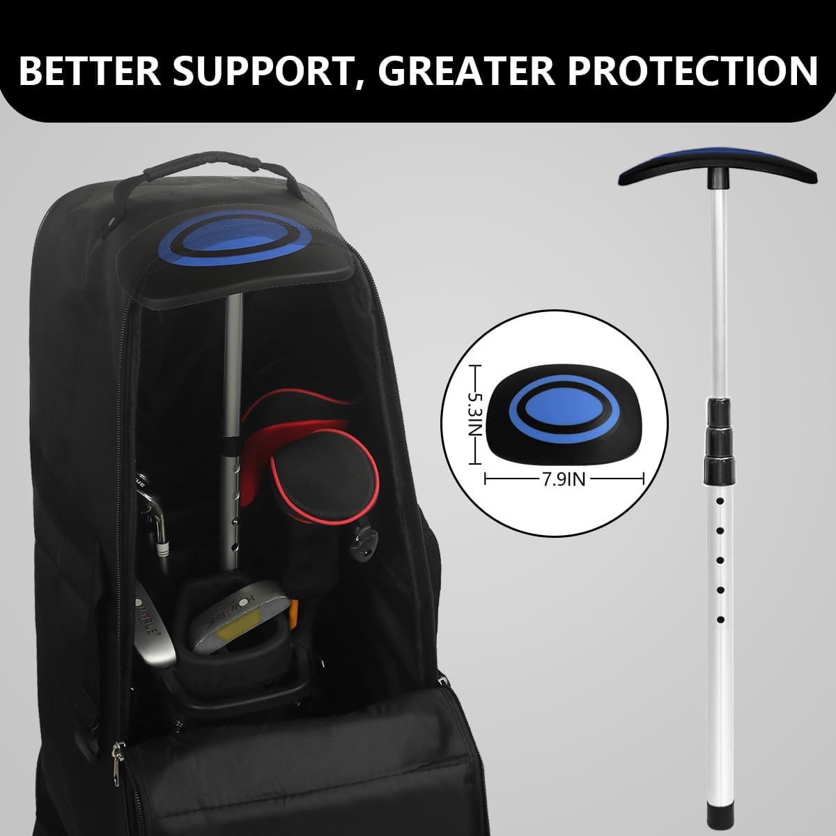 Golf Travel Bag Support System, Golf Club Travel Protection Kit