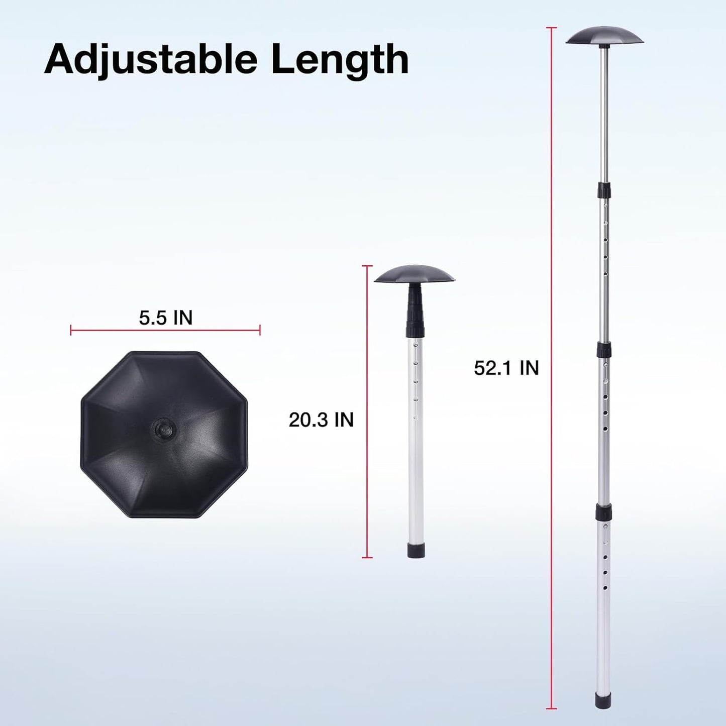 Gofly Golf Travel Bag Support System, Club Protective Pad and Aluminium Alloy Support Pole, Upgrade Accessories for Soft-Sided Travel Golf Bag