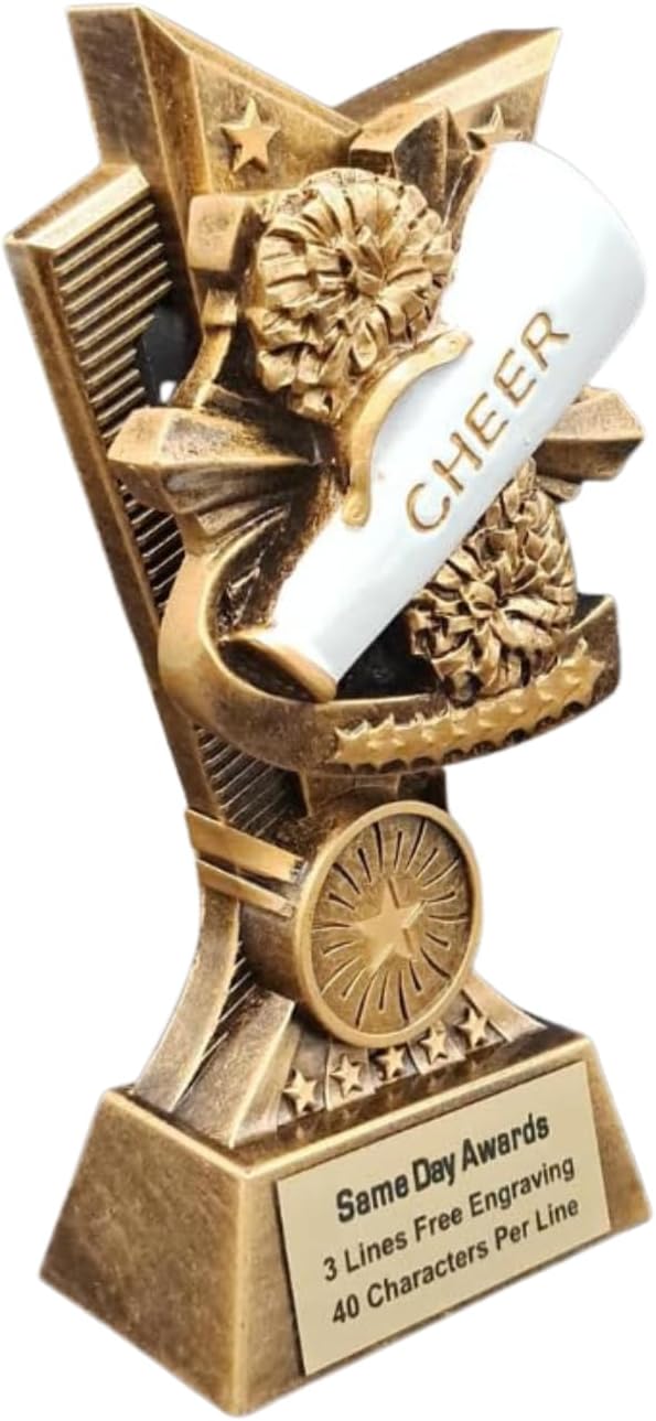 Champion V Sports Trophy Award with Custom Engraving – Recognition Trophy for Kids and Adults Team Awards for Competitions School Sports Student Athletes MVPs Tournaments and Celebrations