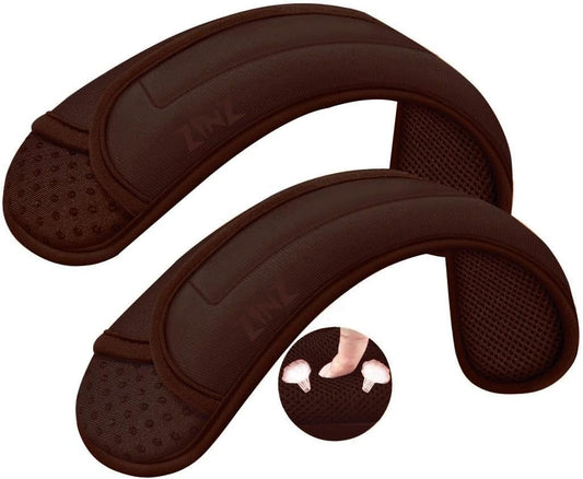 ZINZ 2-Pack Universal Shoulder Pad with Ultra thick Cushion for Bag Luggage Bag Crossbody, Plus Long & Anti-Slip & Breathable,Brown