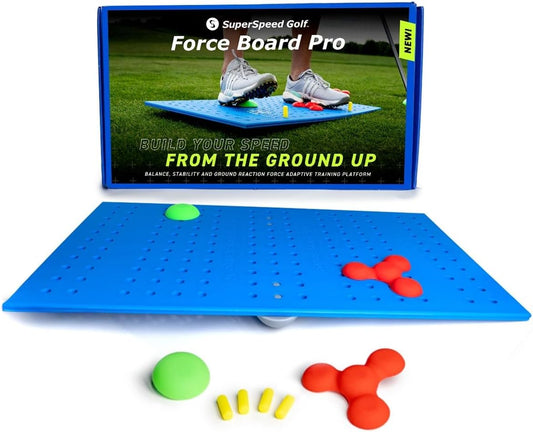 SuperSpeed Golf | Force Board Pro Pressure Board | Improve Weight Shift, Stability, Ground Reaction Forces | Used by Padraig Harrington | Includes App Training Protocols