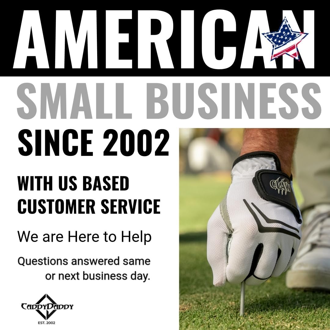 CaddyDaddy Claw Golf Gloves for Men | Flex-Mesh Design for Cool Ventilation | Lasts 3-5 Times Longer Than Leather | Silicone-Web Coating for Maximum Grip | Machine-Washable