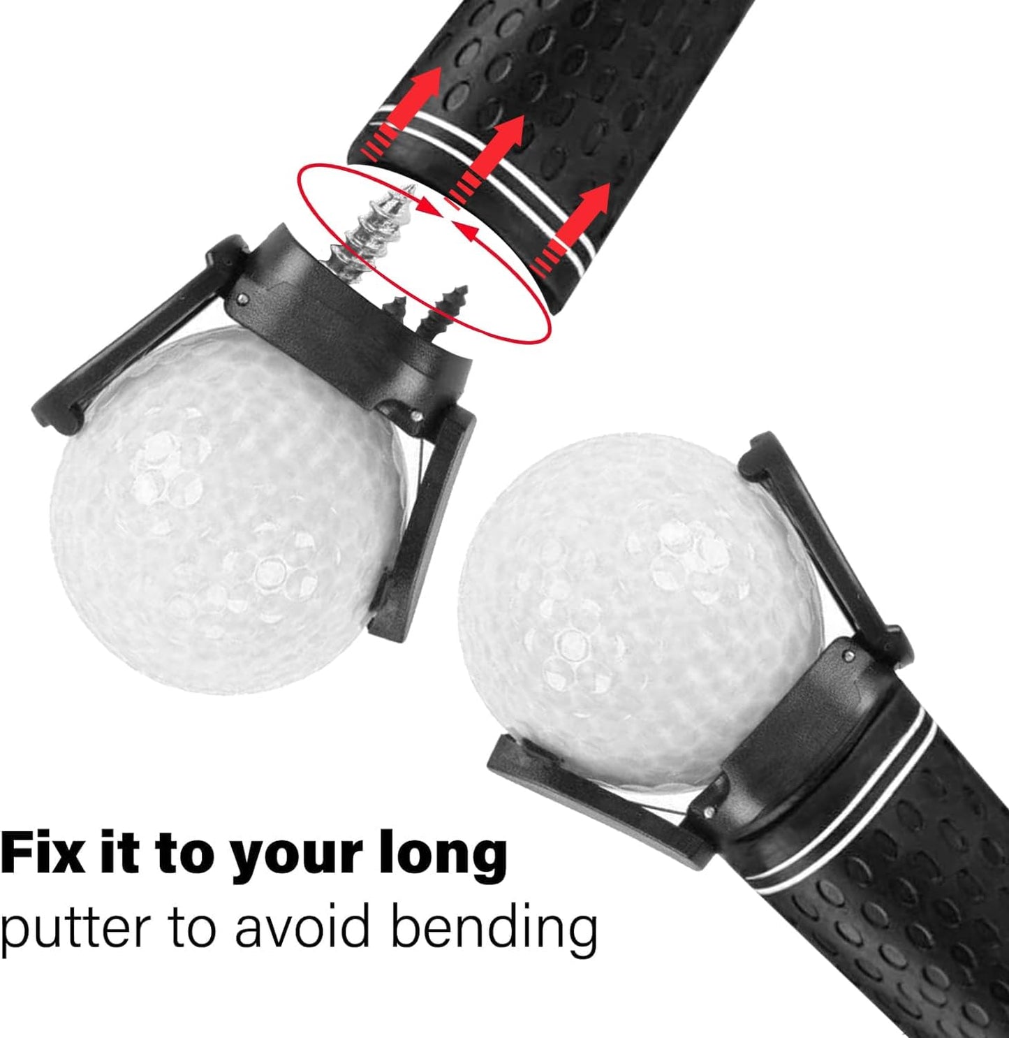 FINGER TEN Golf Ball Retriever for Putter Piker Upper 2/4/6/8/10 Pack Suction Cup Ball Grabber Tool with Screws Foldable Mini Ball Retrievers for Men Women Golfer