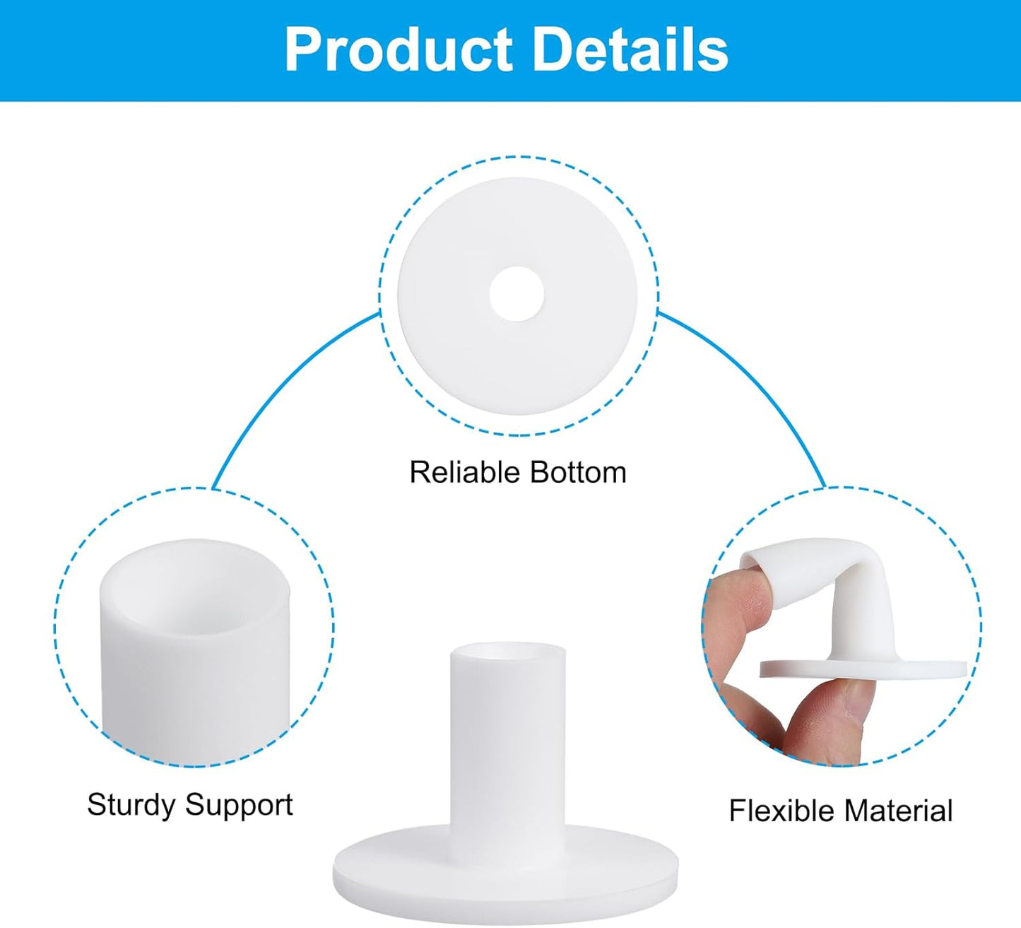 PATIKIL Rubber Golf Tees, Tall Practice Training Driving Range Tee Stable Ball Holder