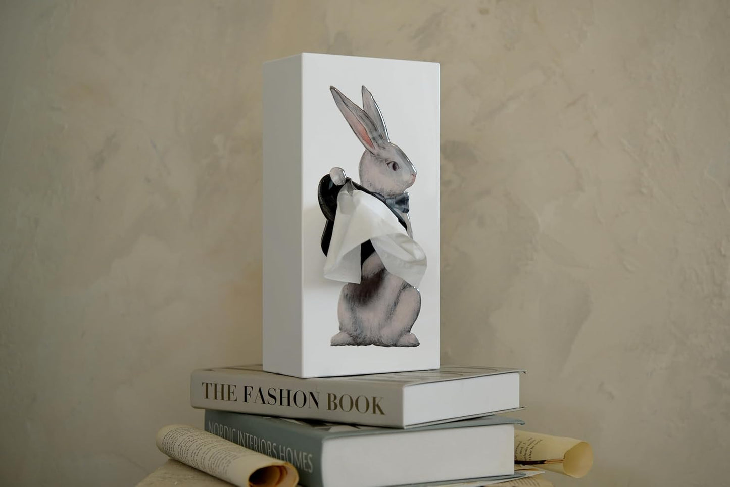 Magic Rabbit Tissue Box - Whimsical Magician Hat Illusion Design from The Creators of Flying Skirt®, Resin Pop Art, Weighted Metal Base, Premium Gifts & Novelty Home Decor by Spextrum