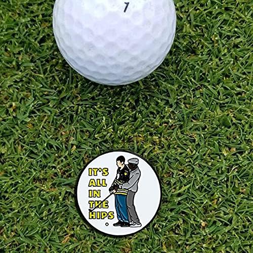 Balanced Co. Funny Golf Hat Clip with Enamel Magnetic Ball Marker