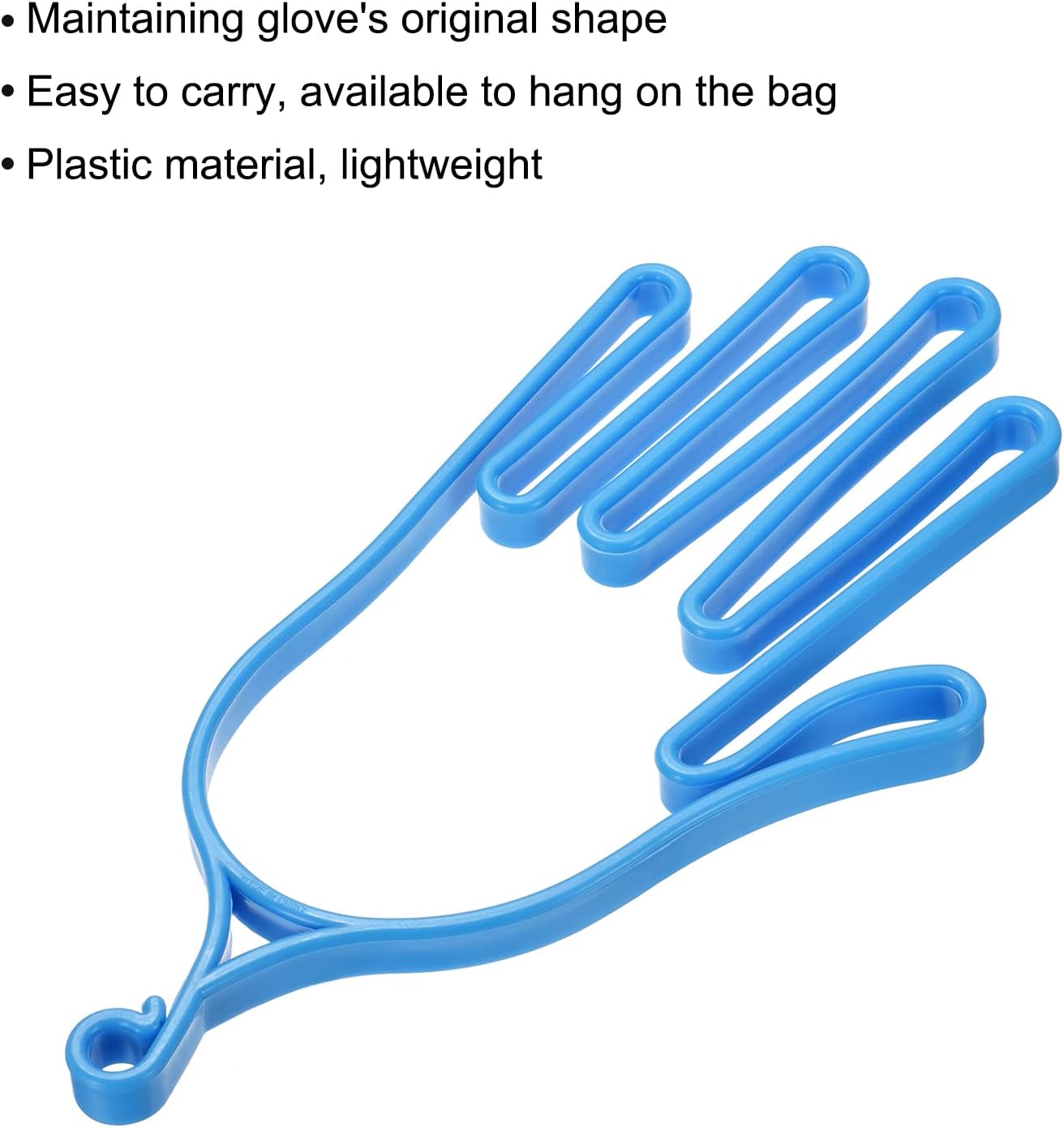 PATIKIL Golf Gloves Stretcher, 4 Pack Plastic Keeper Support Rack Holder Dryer Hanger Frame for Sports Gloves Maintenance, Blue