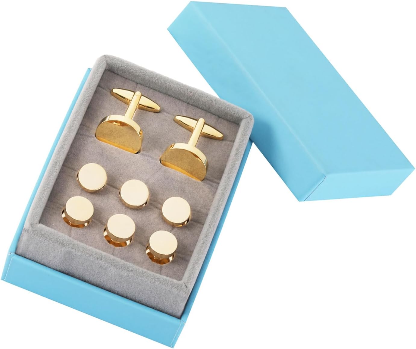 Cufflinks for Men and Tuxedo Shirt Studs Set with Gift Box Stainless Steel Cuff links