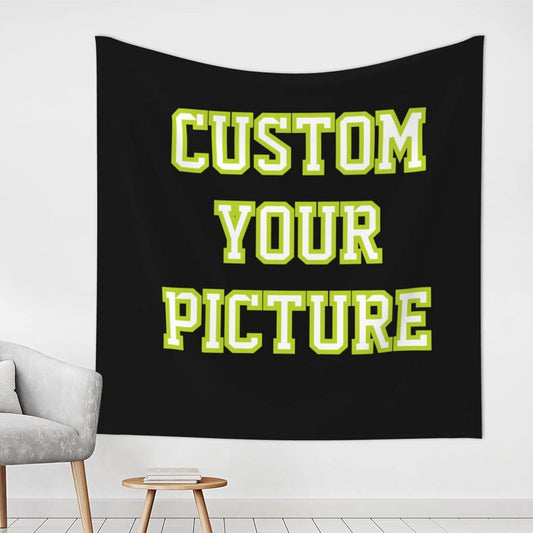 JINJUREN Custom Tapestry Upload Images Banners and Signs Customize For Bedroom 59 * 59 inch Square
