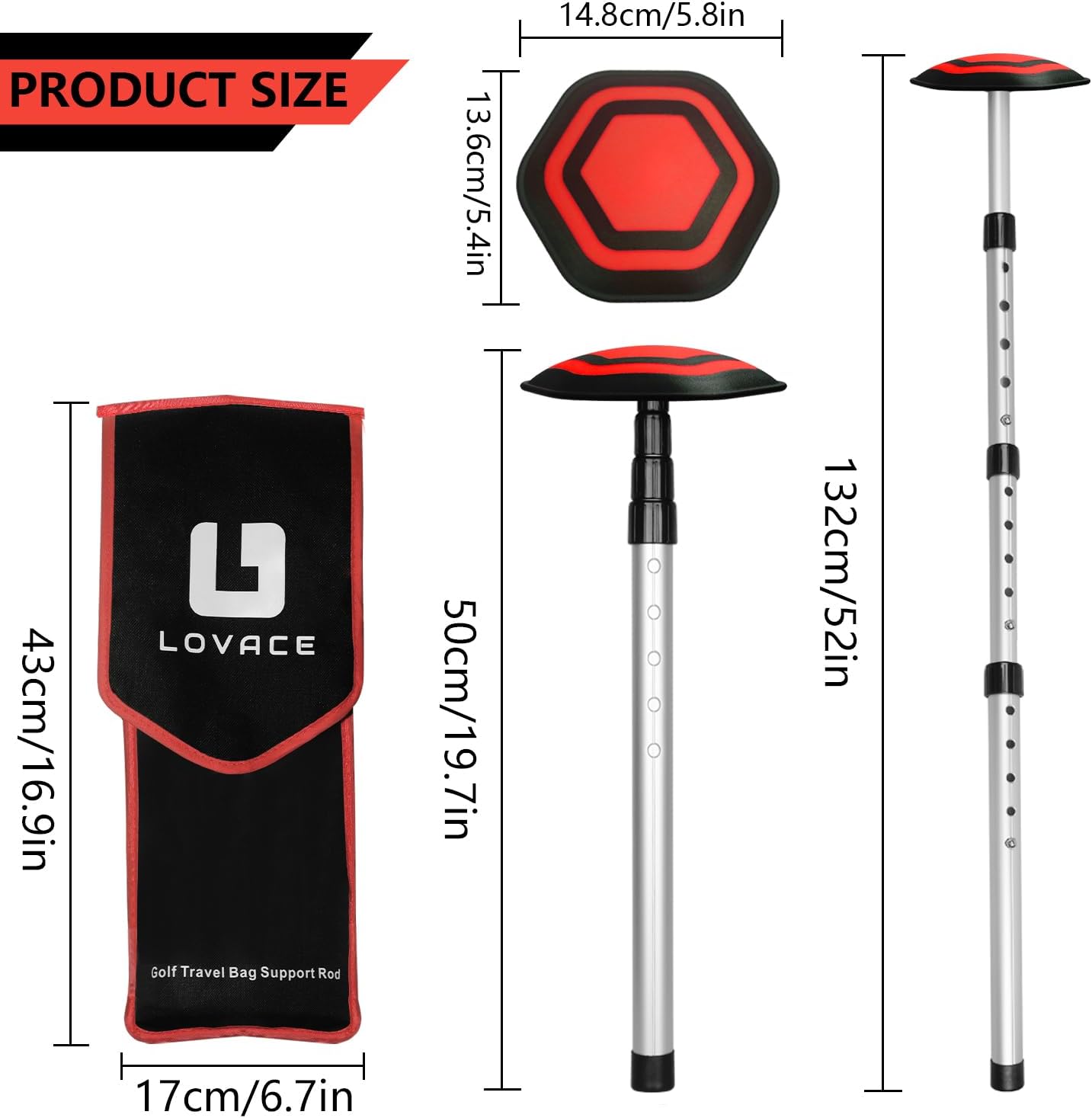 Golf Travel Bag Support System, Golf Club Travel Protection Kit