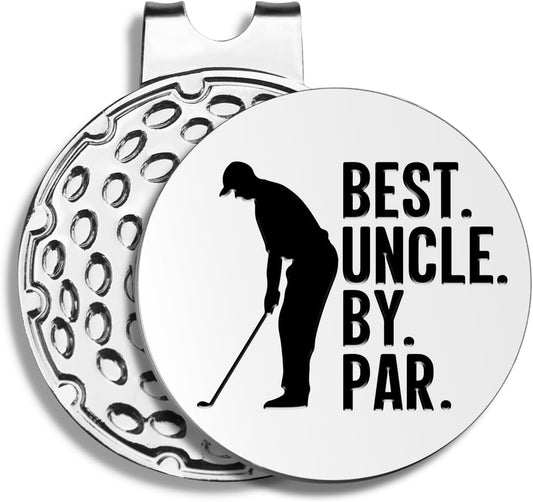 Best Dad by Par Golf Ball Markers, Men's Golf Accessories, Birthday Retirement Golf Gifts for Dad Husband Grandpa
