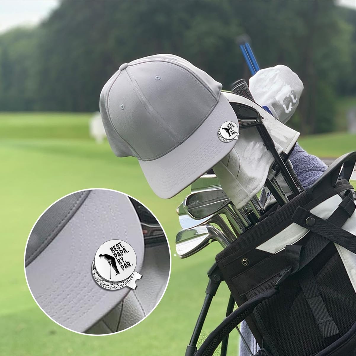 Best Dad by Par Golf Ball Markers, Men's Golf Accessories, Birthday Retirement Golf Gifts for Dad Husband Grandpa