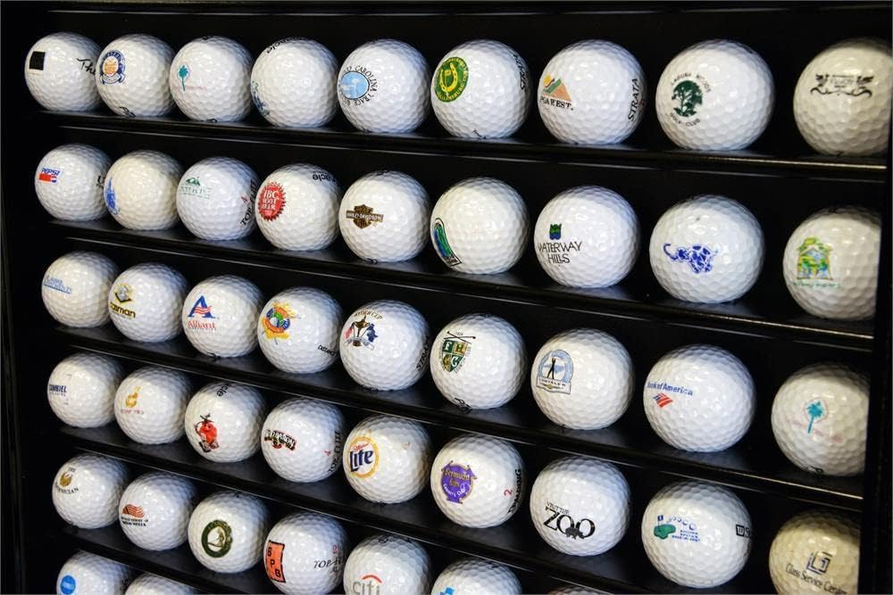 Golf Ball Display Case Holder Cabinet Wall Rack Stand Select Your Size 98% UV Lockable 5 Sizes 4 Colors to Choose